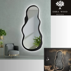 Lustro o nieregularnym kształcie w ramie mdf z podświetleniem- RISOL W RAMIE LED